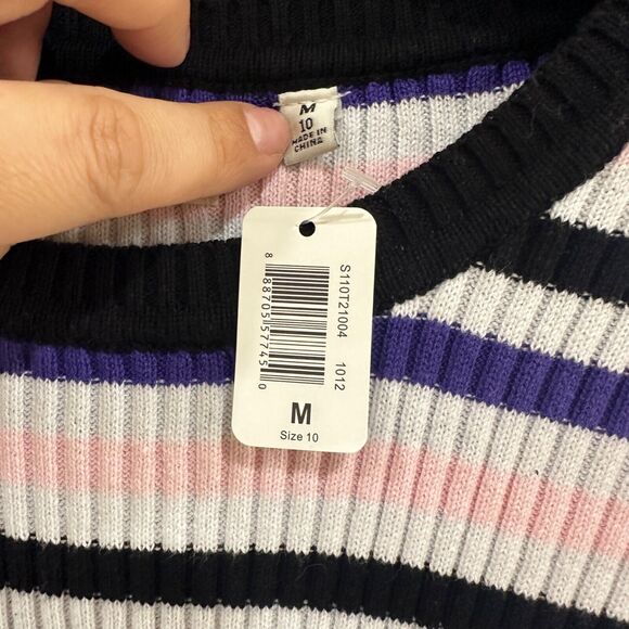 Girls Size Medium Kidpik Striped Knit Top Multi-Color - Picture 5 of 7